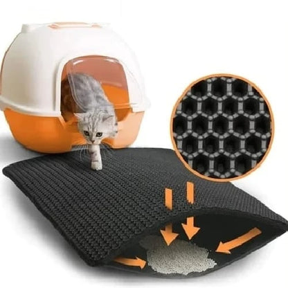 🐾 LIMITED-TIME 50% OFF! ✨ Non-Slip Cat Litter Mat – Waterproof, Easy Clean, Odor-Free 🧹