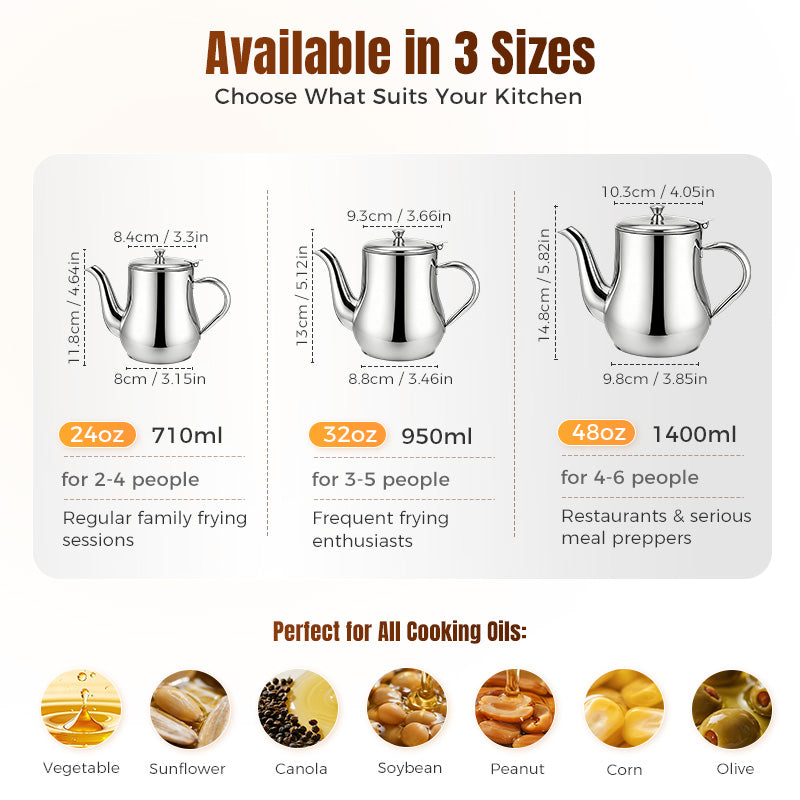 ⏳Time-Limited Special⏰Stainless Steel Oil Filter Pot