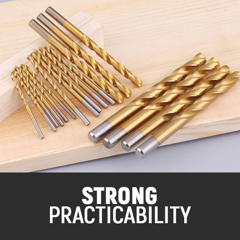 🔥High-efficiency tool favored by veteran craftsmen!Factory Outlet-99pcs Titanium Coated Drill Bit Set
