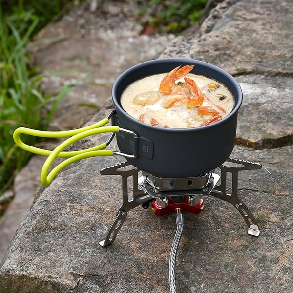 ⛺ LIMITED-TIME 50% OFF! ✨ Camping Gas Burner – 5800W, Piezo Ignition, Windproof 🔥