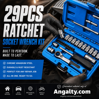 📢📢50% OFF !! ⏰2026 Sale — Over 16,600 Sold!🔧29‑Pcs Ratchet Socket Wrench Kit 🛠️