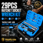 📢📢50% OFF !! ⏰2026 Sale — Over 16,600 Sold!🔧29‑Pcs Ratchet Socket Wrench Kit 🛠️