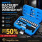 📢📢50% OFF !! ⏰2026 Sale — Over 16,600 Sold!🔧29‑Pcs Ratchet Socket Wrench Kit 🛠️