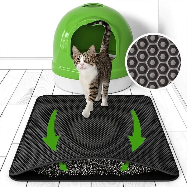 🐾 LIMITED-TIME 50% OFF! ✨ Non-Slip Cat Litter Mat – Waterproof, Easy Clean, Odor-Free 🧹