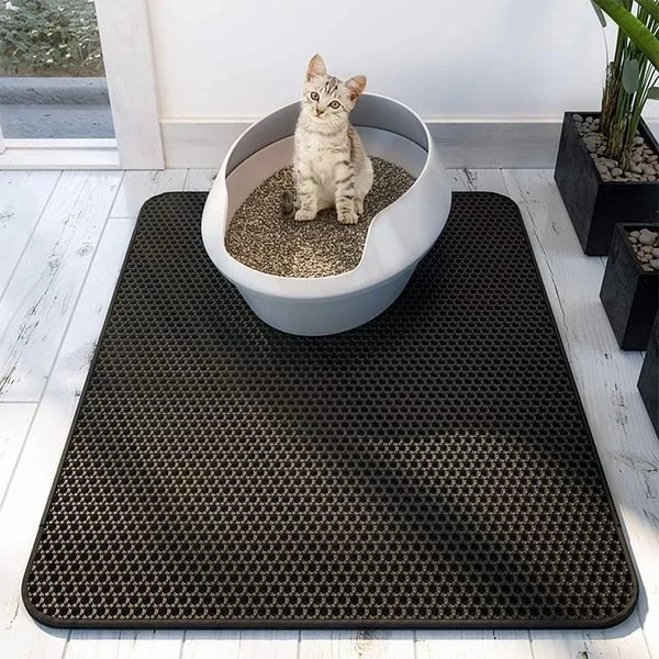 🐾 LIMITED-TIME 50% OFF! ✨ Non-Slip Cat Litter Mat – Waterproof, Easy Clean, Odor-Free 🧹