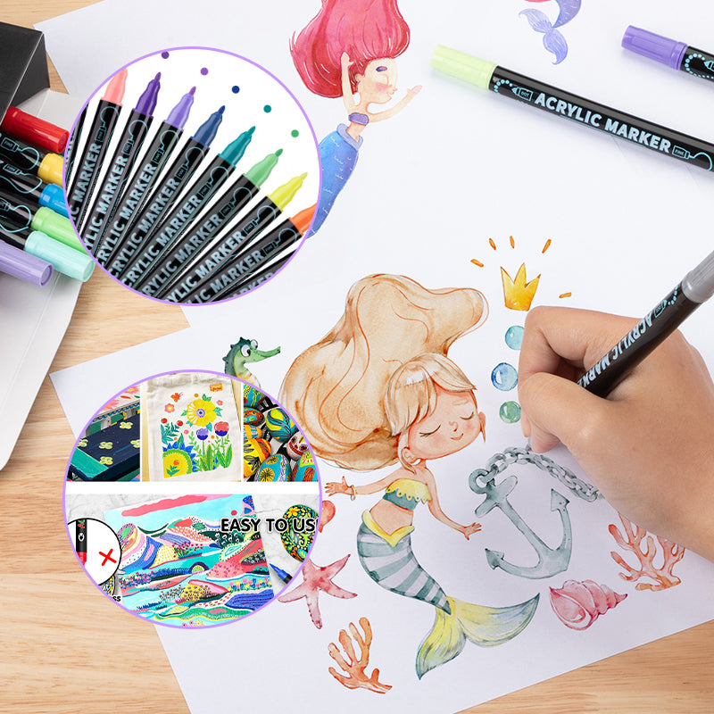 🌈Dual Tip Acrylic Paint Pen Marker