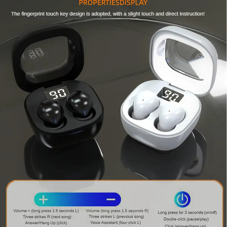 🎧 Save 50%! ✨ Mini Wireless Earbuds – LED display case & compact 🎶
