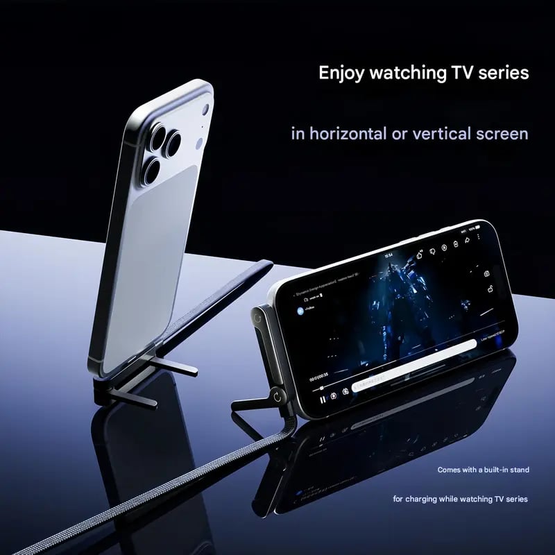 📱 2-in-1 Fast Charging Cable with Phone Stand – Charge & Watch Hands-Free ⚡