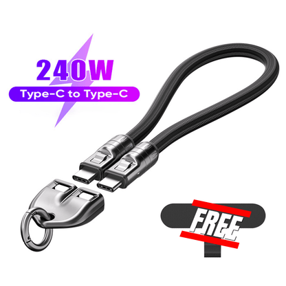 ⚡C to C 240W Charging Cable with Wearable Bracelet Design