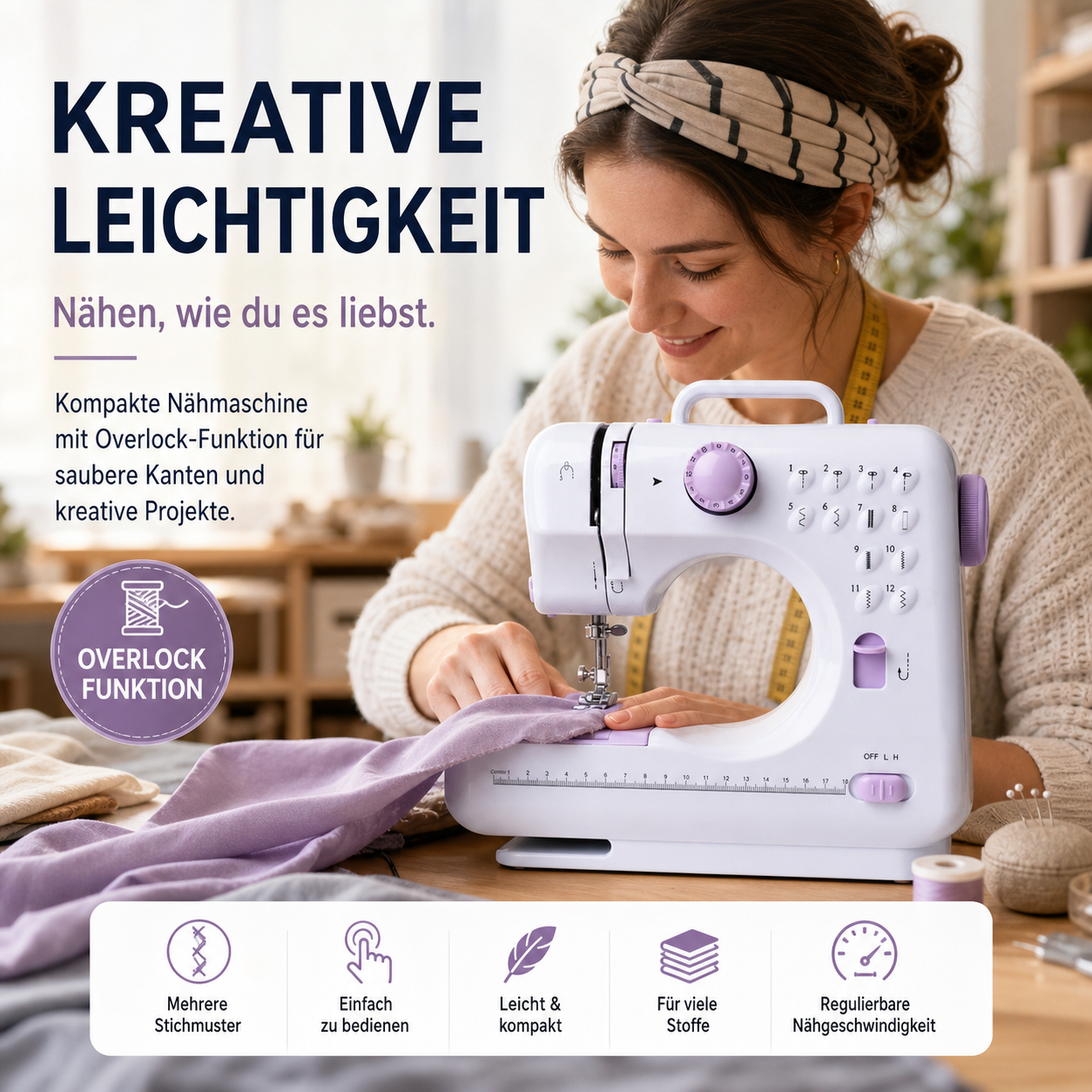 🧵 50% OFF! 🛍️ Mini Sewing Machine for Home – 12 Stitches, Durable & Compact – Ideal for Repairs & DIY Projects ✂️