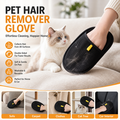 🐾 50% OFF! ✨ Pet Hair Remover Gloves – Double-Sided Silicone Bristles, Ergonomic Non-Slip Fit & Washable Reusable – Remove Fur from Sofas, Clothes & Carpets in Seconds 🧤
