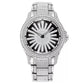 Men's Iced-Out Watch with Rotating Dial – Sparkling Crystals, Precise Quartz & Butterfly Clasp