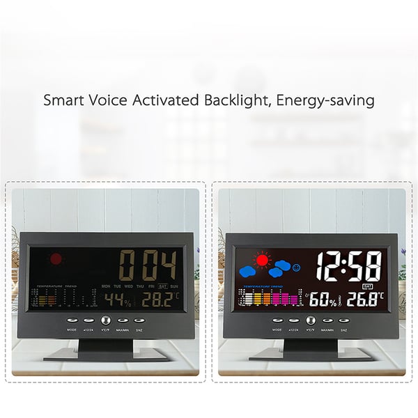 🌡️ 49% OFF NOW! ✨ Digital LED Weather Station - Temperature & Humidity Monitor with Forecast Display & Table Alarm Clock 📊⏰