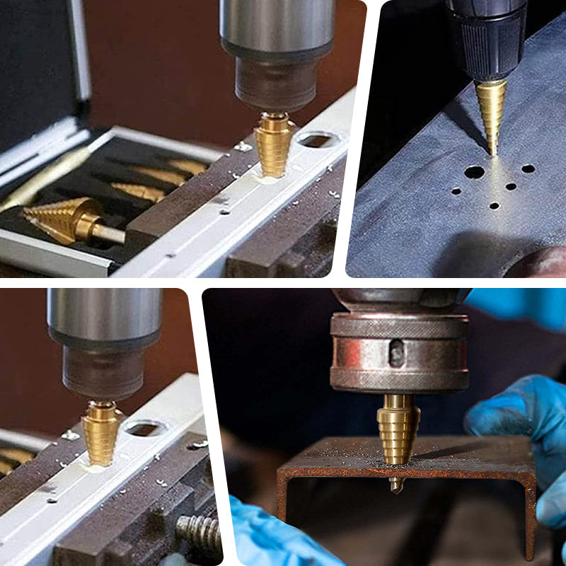 ⏳Time-Limited Special⏰Pagoda-shaped Drill Bits Set with Aluminum Storage Case