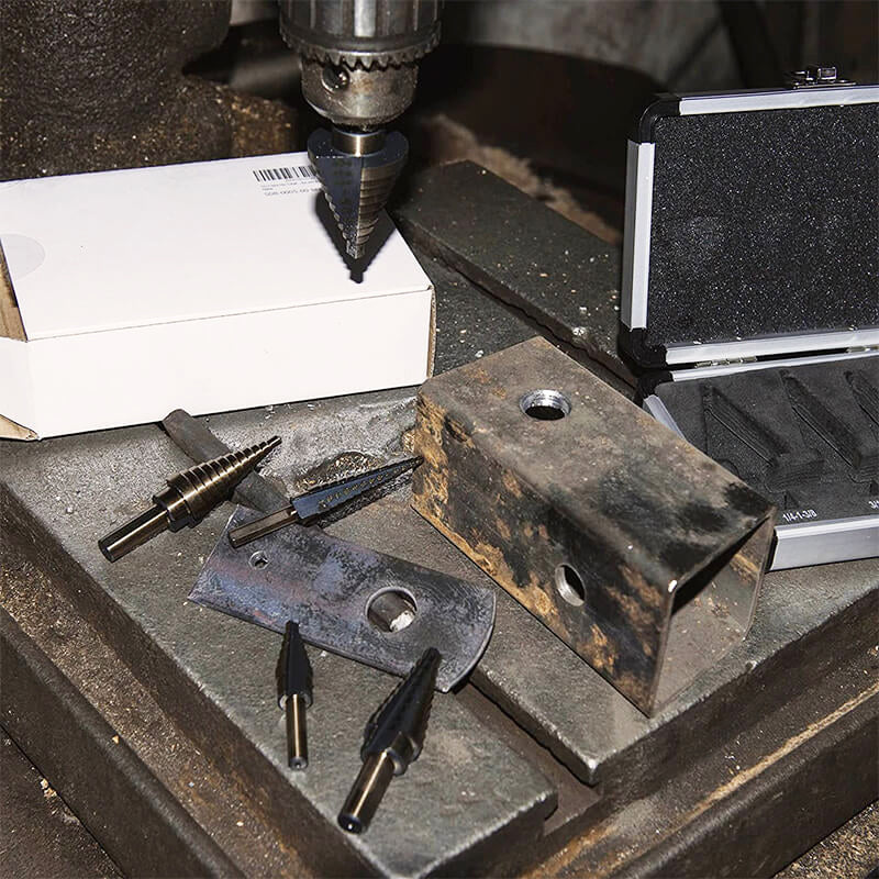 ⏳Time-Limited Special⏰Pagoda-shaped Drill Bits Set with Aluminum Storage Case