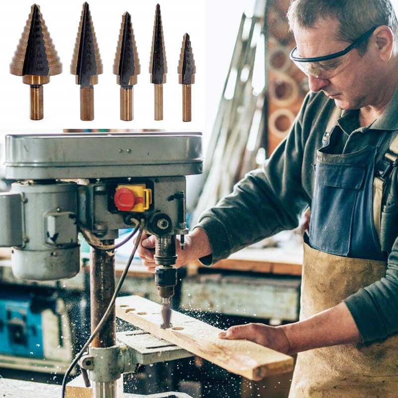⏳Time-Limited Special⏰Pagoda-shaped Drill Bits Set with Aluminum Storage Case