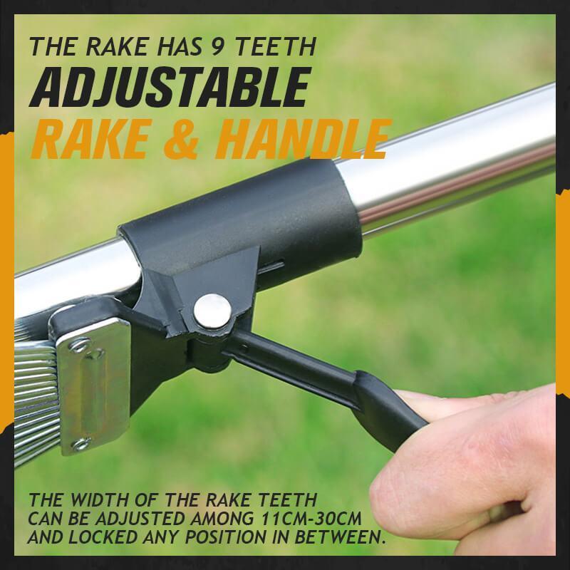 🍂 Save 50%🧹 Telescopic Garden Rake – Adjustable reach & durable tines ✨