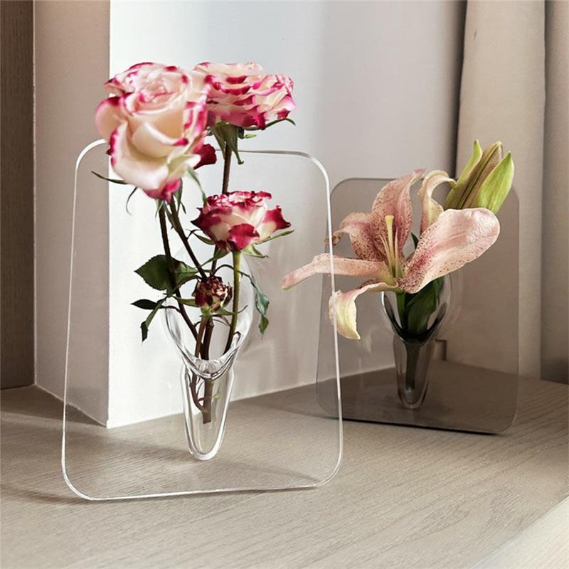 🖼️ Photo Frame Shaped Clear Flower Vase