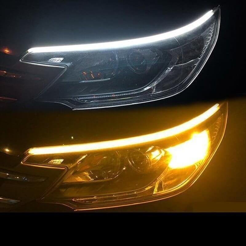 💡 LIMITED‑TIME 50% OFF! ⚡ 2 Pcs Flexible Car LED Flow Signal Light – Waterproof Dual‑Color, Self‑Adhesive 12V Strip ✨