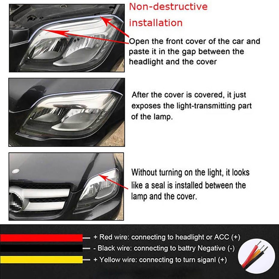 💡 LIMITED‑TIME 50% OFF! ⚡ 2 Pcs Flexible Car LED Flow Signal Light – Waterproof Dual‑Color, Self‑Adhesive 12V Strip ✨