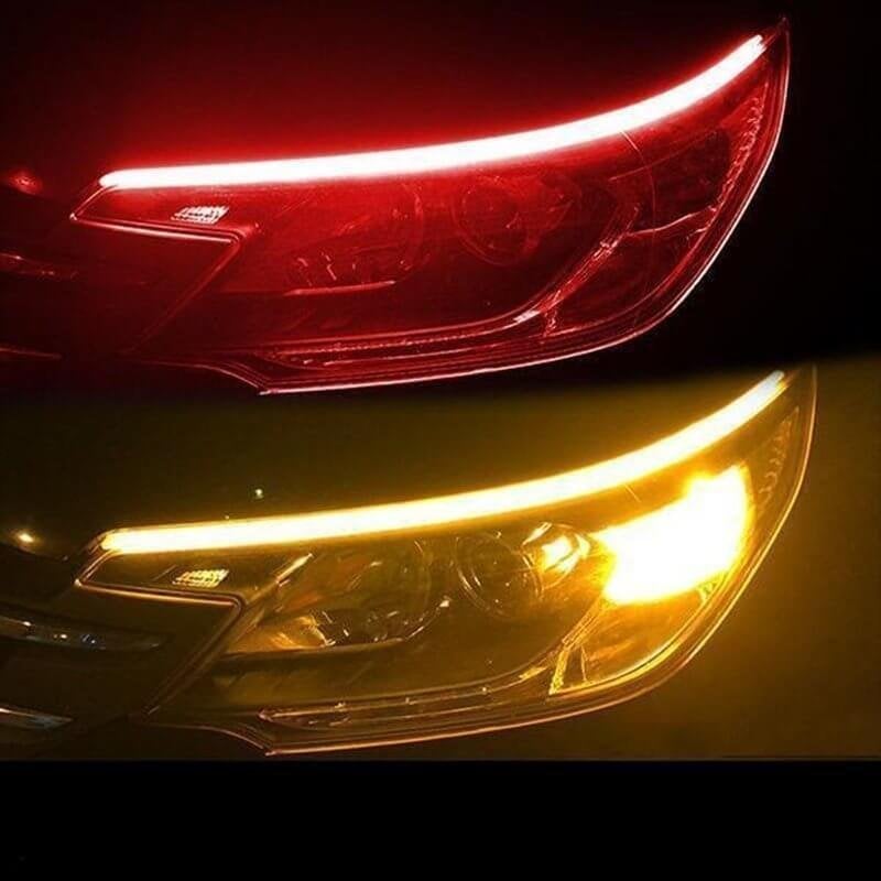 💡 LIMITED‑TIME 50% OFF! ⚡ 2 Pcs Flexible Car LED Flow Signal Light – Waterproof Dual‑Color, Self‑Adhesive 12V Strip ✨