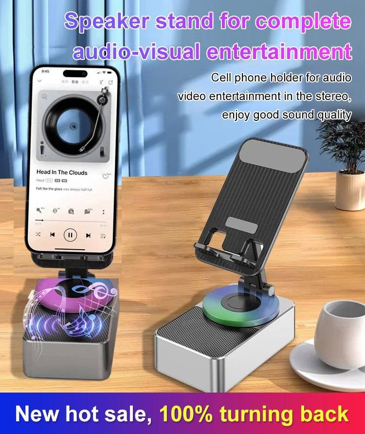 🔥 Hot sale 50% OFF🔥Bluetooth Audio Power Phone Holder🎵🔋For mobile phones and tablets