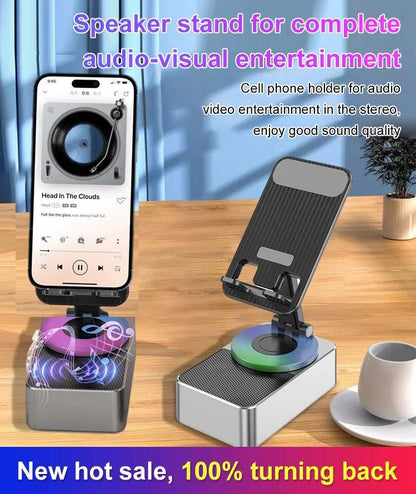 🔥 Hot sale 50% OFF🔥Bluetooth Audio Power Phone Holder🎵🔋For mobile phones and tablets