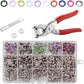 ⏳Time-Limited Special⏰DIY Button‑Sewing Kit – Rust‑Proof Copper Snaps, Hand Plier, Multi‑Colour ✨