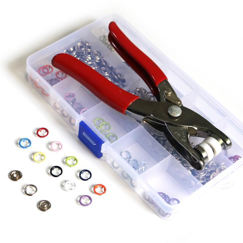 ⏳Time-Limited Special⏰DIY Button‑Sewing Kit – Rust‑Proof Copper Snaps, Hand Plier, Multi‑Colour ✨