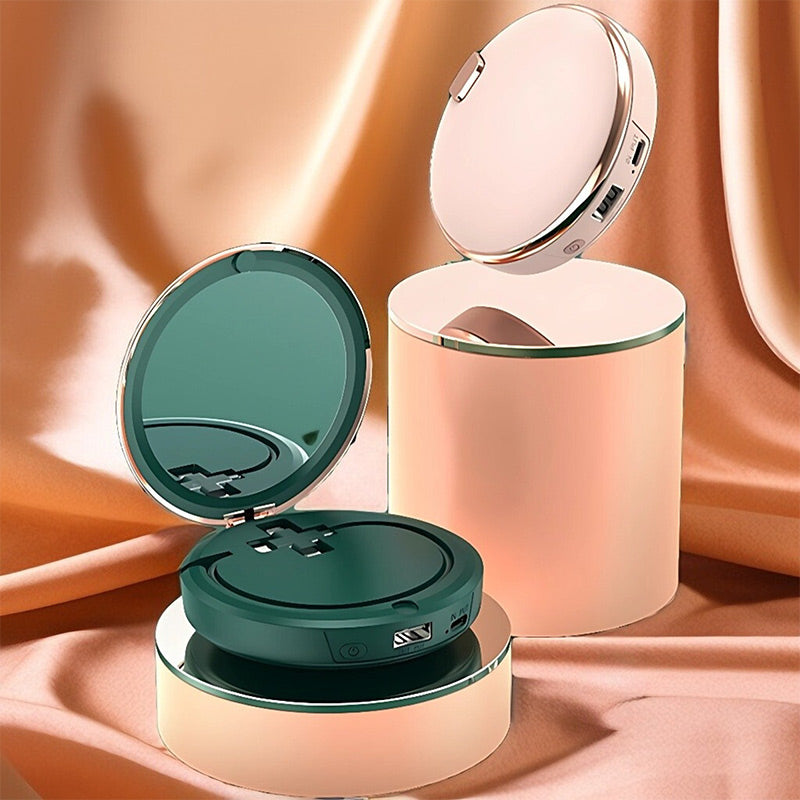✨【3-in-1 Portable Power Bank LED Mirror Hand Warmer】✨