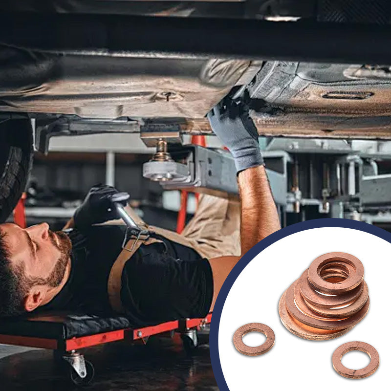 📀100/200 PCS Copper Flat Washer Assortment Kit（50% OFF）