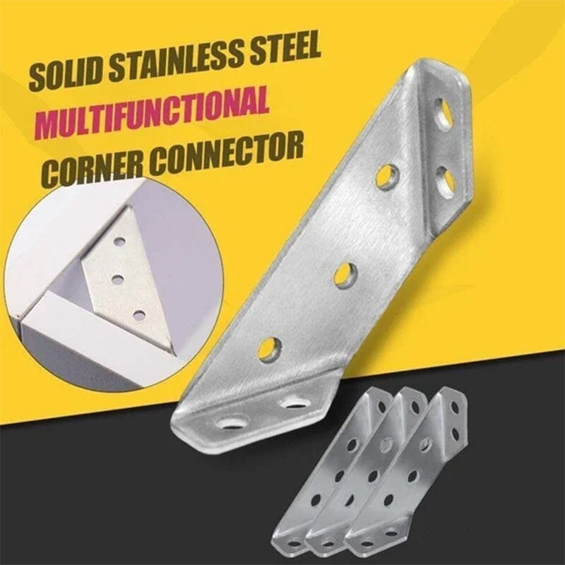 ⏳Time-Limited Special⏰UNIVERSAL STAINLESS STEEL FURNITURE CORNER BRACES — Triangular Stability Reinforcement | Rust-Proof Structural Support & Easy Install 🔧