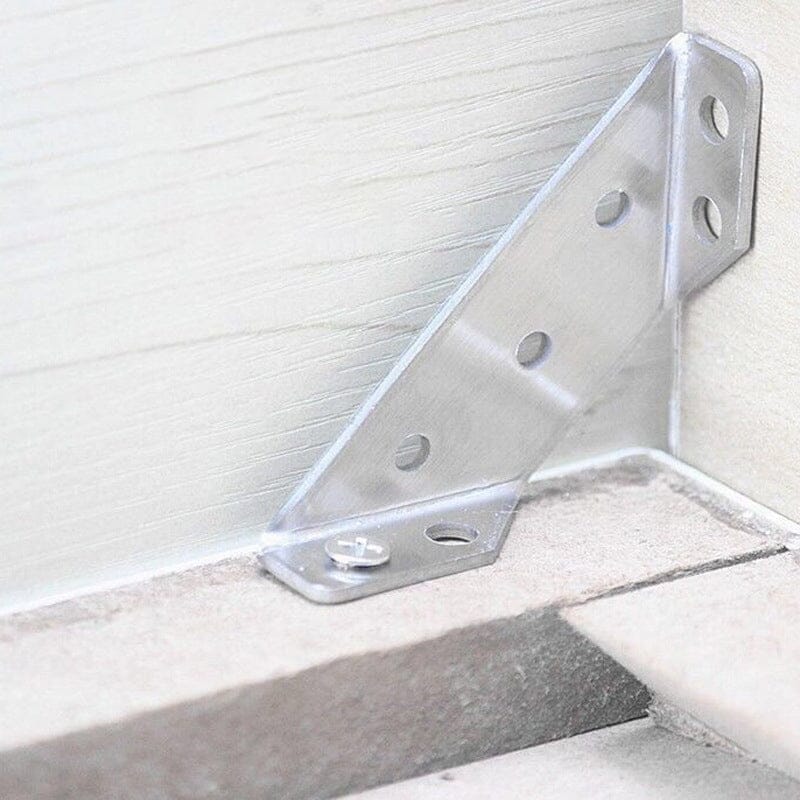 ⏳Time-Limited Special⏰UNIVERSAL STAINLESS STEEL FURNITURE CORNER BRACES — Triangular Stability Reinforcement | Rust-Proof Structural Support & Easy Install 🔧