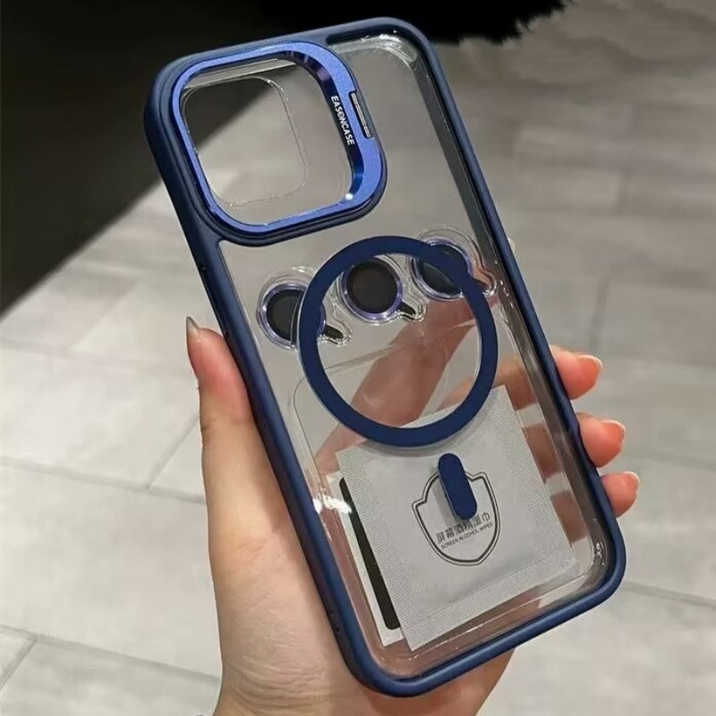 Invisible Stand Magnetic Phone Case With Lens Cover