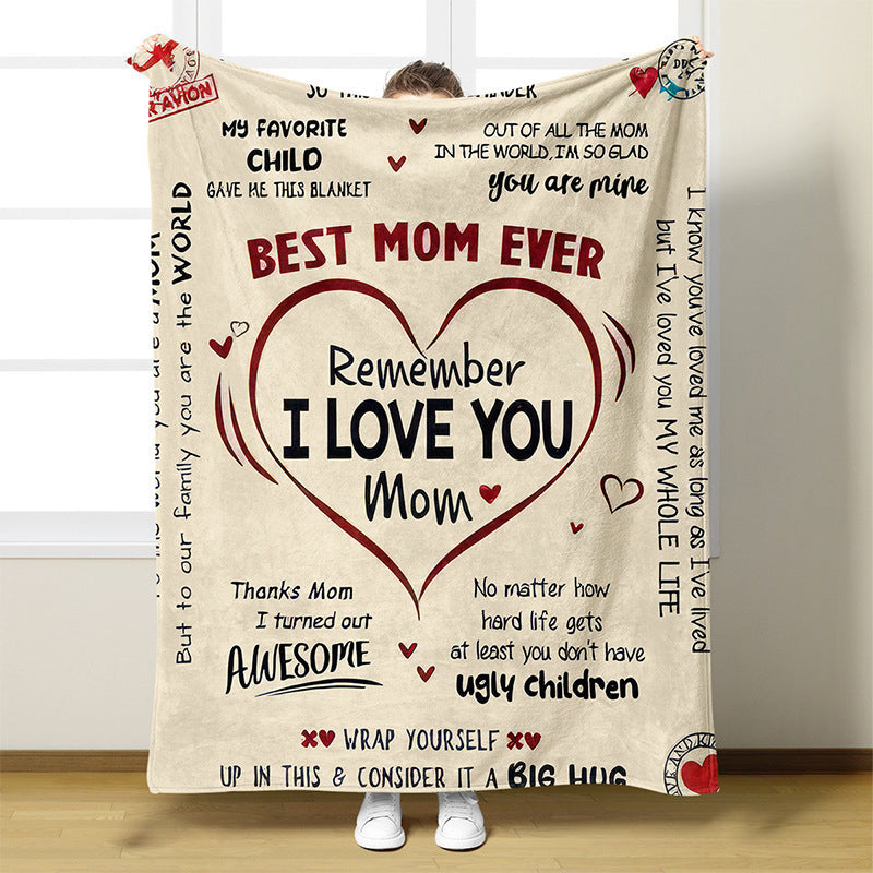 🛋️ LIMITED-TIME 50% OFF! ❤️ Ultra Soft Flannel Warm Blanket – Cozy, Cute Messages, Perfect Gift for Mom 🎁