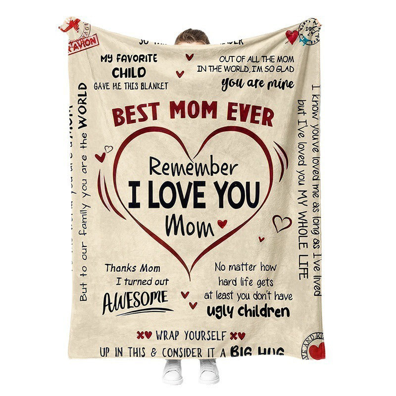🛋️ LIMITED-TIME 50% OFF! ❤️ Ultra Soft Flannel Warm Blanket – Cozy, Cute Messages, Perfect Gift for Mom 🎁