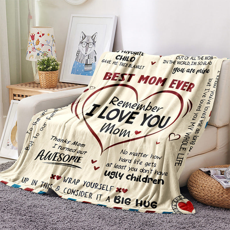 🛋️ LIMITED-TIME 50% OFF! ❤️ Ultra Soft Flannel Warm Blanket – Cozy, Cute Messages, Perfect Gift for Mom 🎁