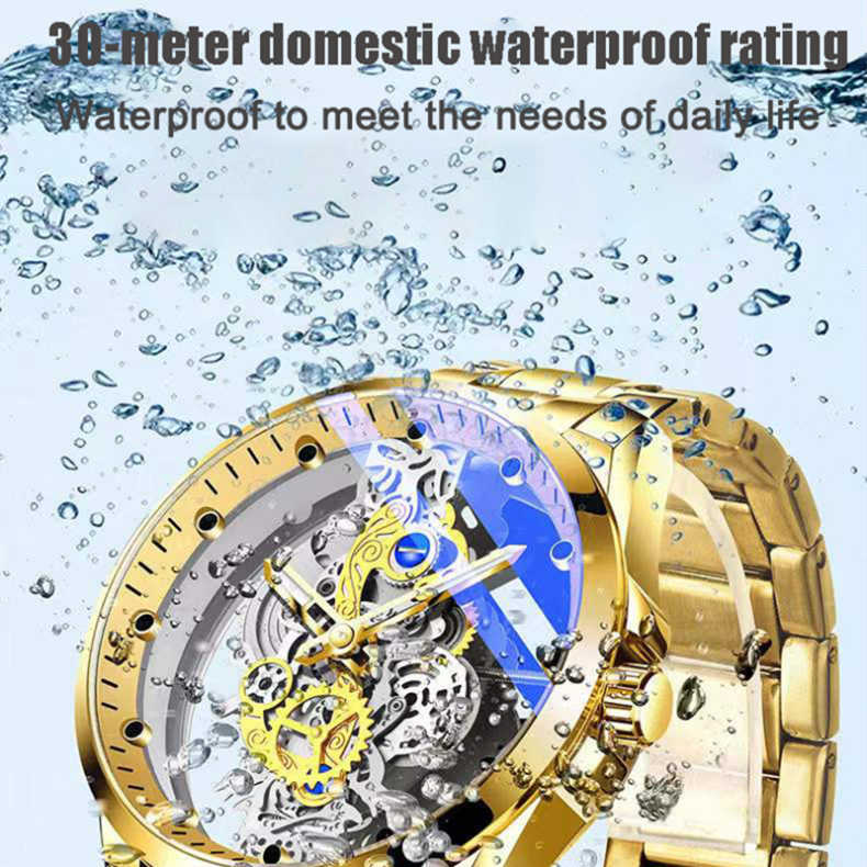 ⌚ 50% OFF NOW! ✨ Skeleton Men's Watch – Visible Movement & Tourbillon Effect, Luminous Hands, 30M Waterproof – Steel or Leather Strap 💎