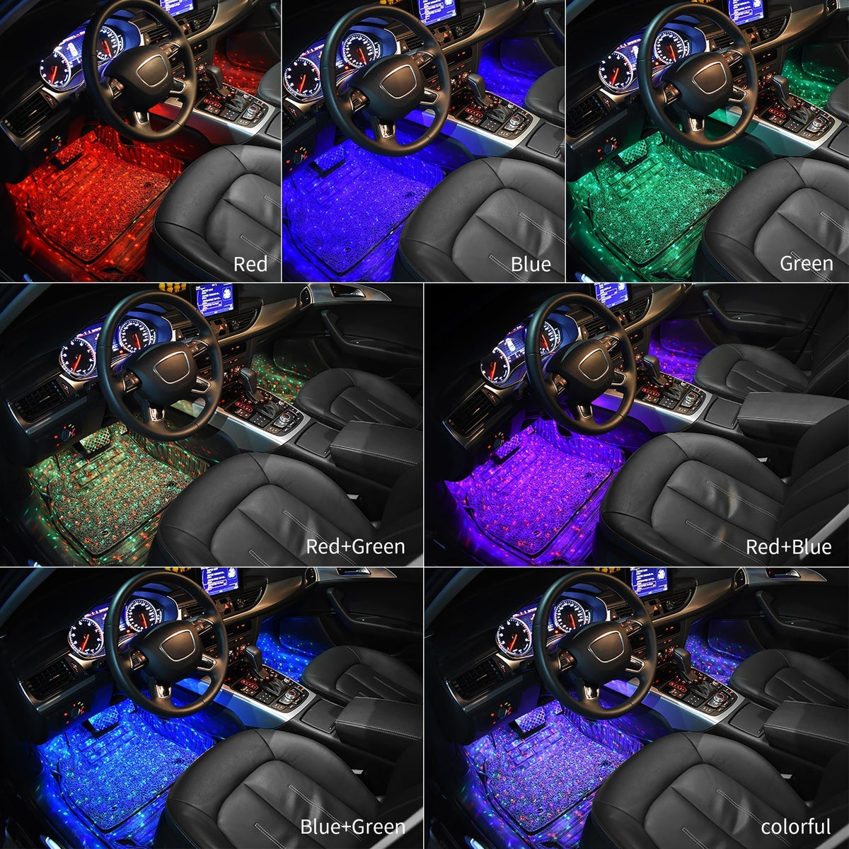 ⏳Time-limited Special⌛Car Interior USB Star Light 4 PCS(7 Color Voice Control with Remote Control)