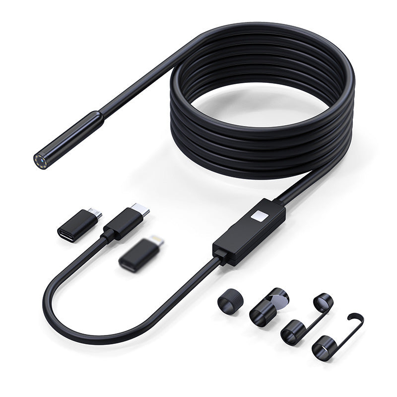 🥳 Waterproof HD Endoscope Camera – 200W HD, 8mm probe. Type-C/Micro/Lightning – plug & play with 99% phones. Ideal for tight spaces! 🔌✨