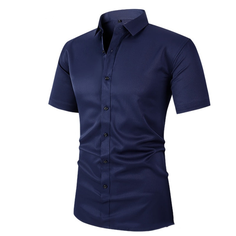 🥳2026 HOT SALE🥳💞50K+ SOLD!👦🕊️ 50% OFF! Men's Short Sleeve Dress Shirt – Dressed up, not stressed. Soft stretch, no iron needed. Looks great with chinos or dress pants. Perfect for birthdays, anniversaries or Sunday best. ✨👔