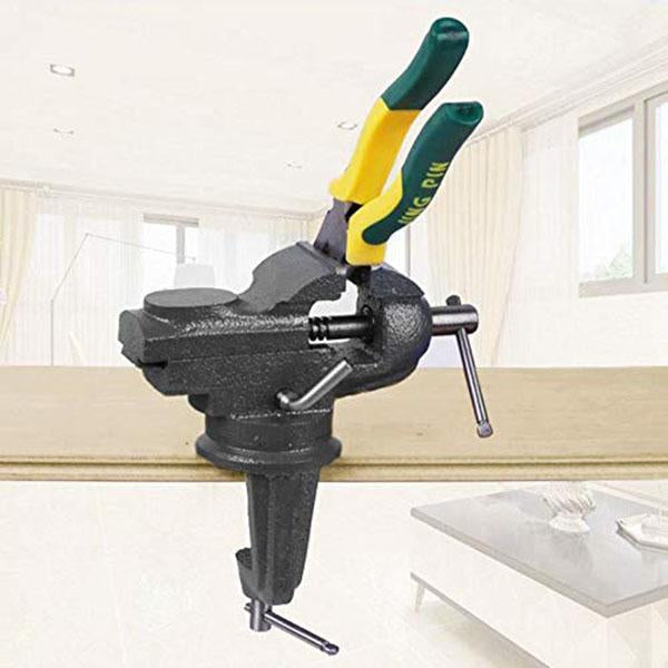 ⏳🔥LIMITED-TIME 50% OFF! ⏰Mini Bench Vice – Heavy-Duty Cast Iron, 360° Rotation & Clamp-On – For Workshops, Garages & DIY 💪