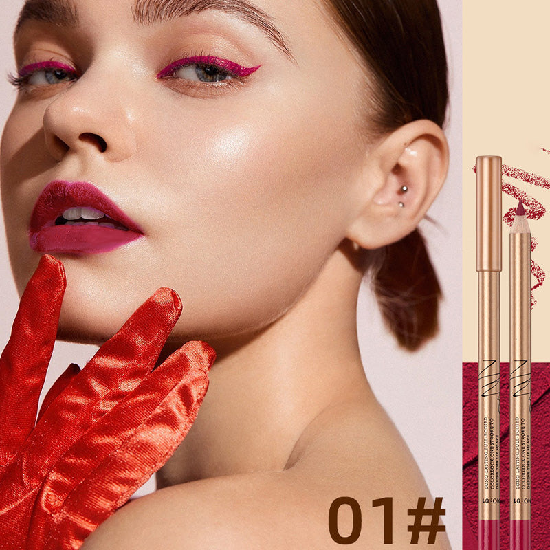 12-Color Smudge-Proof Lip Liner Pencil Set