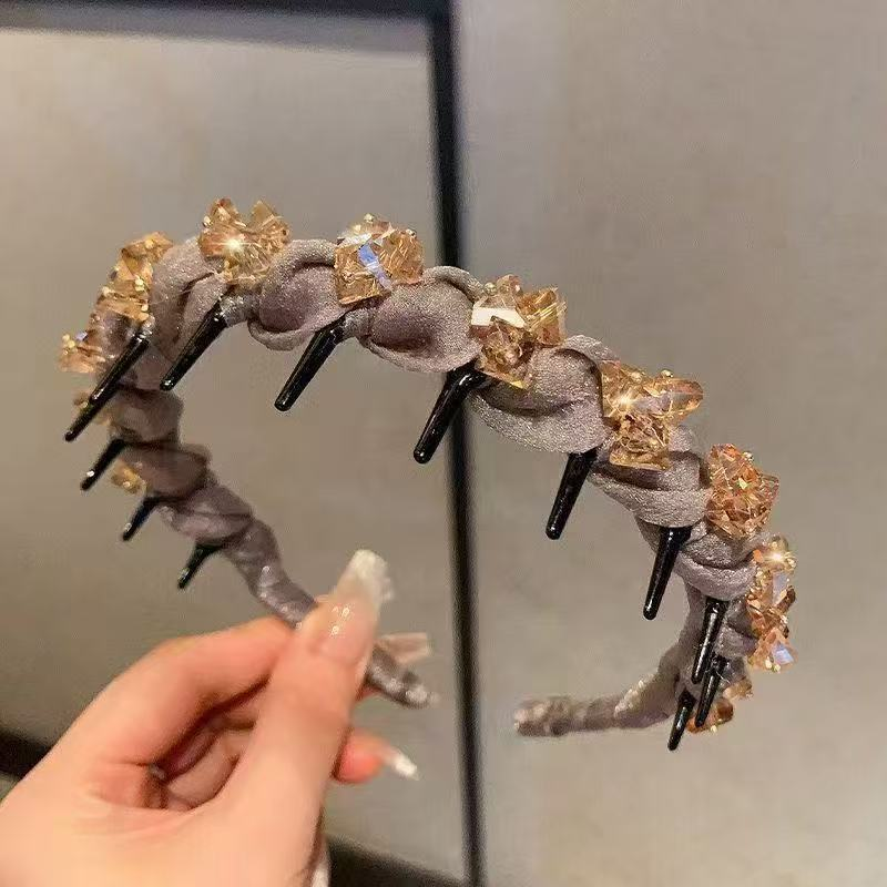 ✨✨Rhinestone Headband with Teeth for Women