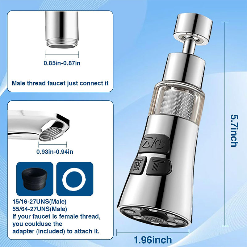 360° Swivel Kitchen Faucet Aerator (50% OFF)
