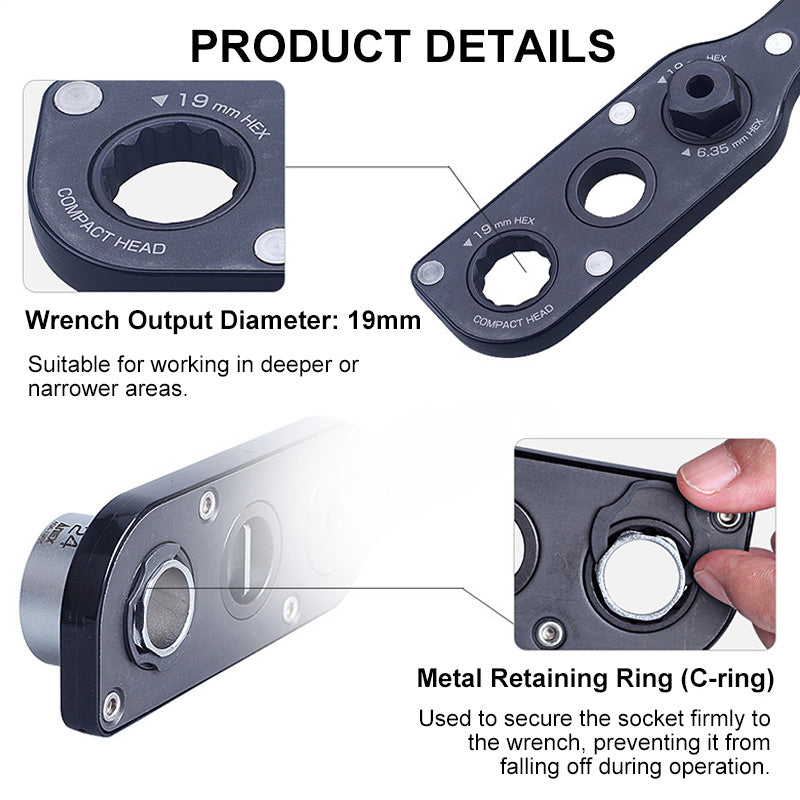 19mm Offset Adapter with 17/21mm Sockets
