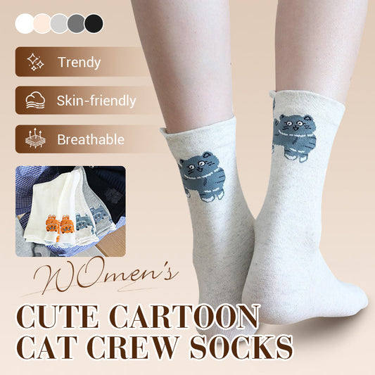🔥Best Seller🔥Cute Cartoon Cat Crew Socks（50% OFF)