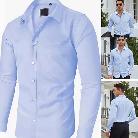 🔥Hot Sale🔥Solid-Color Long-Sleeve Shirt (50% OFF)