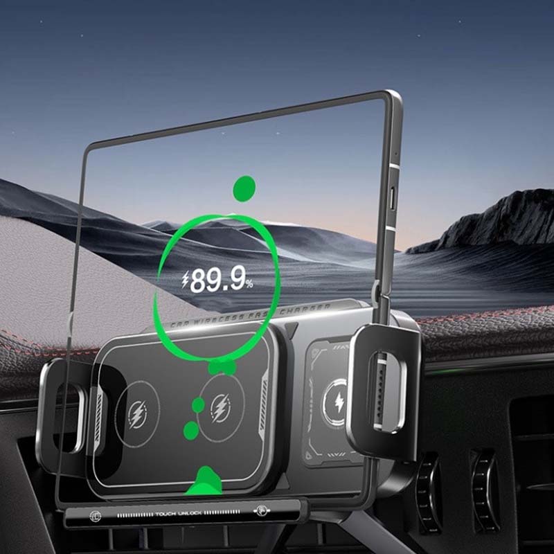 📱Last Day Special Sale 50% OFF⚡2-in-1 Foldable Car Phone Holder & Wireless Charger