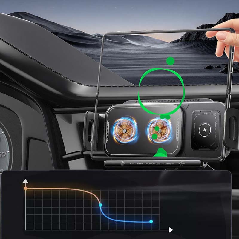 📱Last Day Special Sale 50% OFF⚡2-in-1 Foldable Car Phone Holder & Wireless Charger